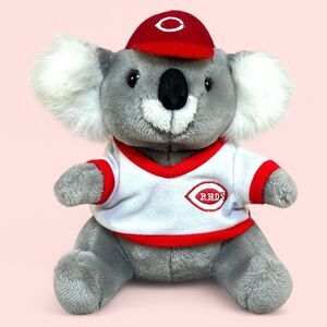 VTG Cincinnati Reds Koala Bear Plush Steven Smith Stuffed Animal w/Hat MLB -RARE